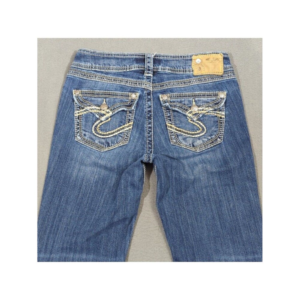 Silver Jeans Women's 28x31 Blue Suki 17" Surplus Boot Cut Denim